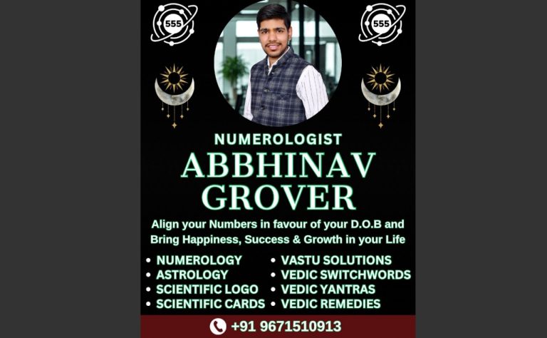 Sampuran Divine Numerology: Abbhinav Grover Emerges as Haryana’s Most Searched Numerologist