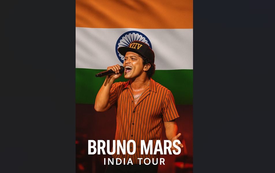 BRUNO MARS JOINS THE GLOBAL RUSH TO INDIA: COSMIC VIBE TOUR TO HIT FOUR CITIES THIS NOVEMBER
