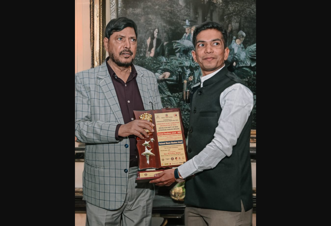 Tushar Tanaji Kamble Conferred with ‘Rashtriya Bharat Bhushan Award’ in New Delhi