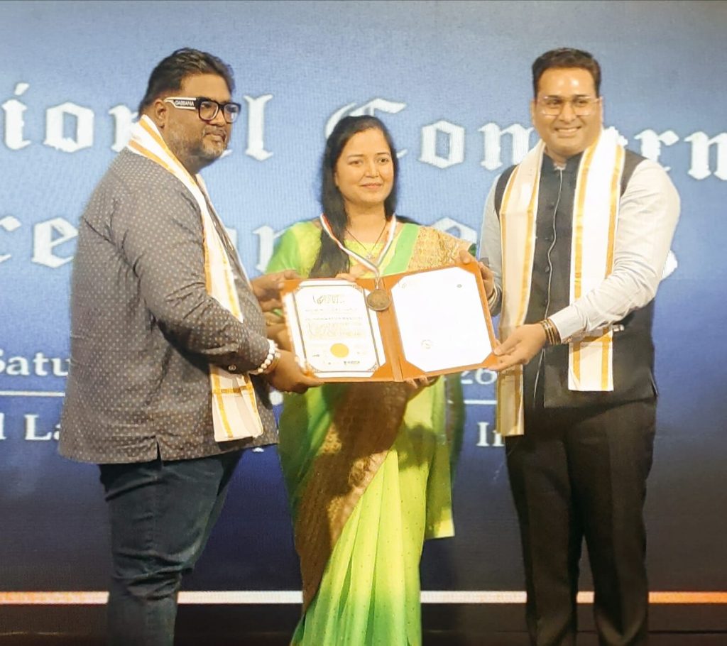 Dr N Basetti Honoured by Central Minister for ENT Research Book