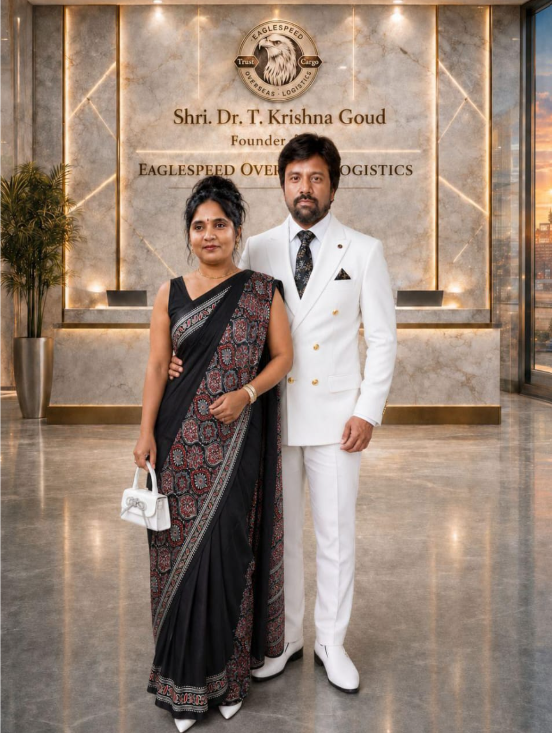 Shri. Dr. T. Krishna Goud & Smt. Dr. Naga Lakshmi Lead Eaglespeed Overseas Logistics Toward Global Logistics Excellence.
