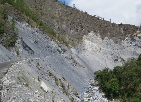 Himalayan landslide-prone terrain