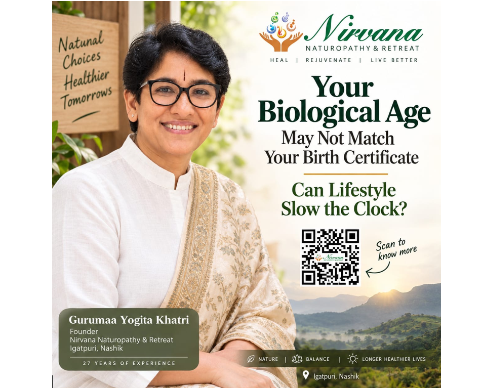 Nirvana Naturopathy & Retreat, Biological Age: Can Lifestyle Choices Help Slow the Body’s Ageing Clock?